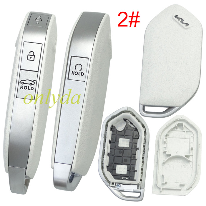 For Kia  remote key shell White color with badge ， pls choose button