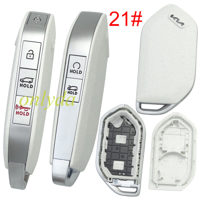 For Kia  remote key shell White color with badge ， pls choose button
