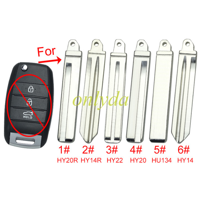 for Kia flip remote key blank blade，please choose which one you need