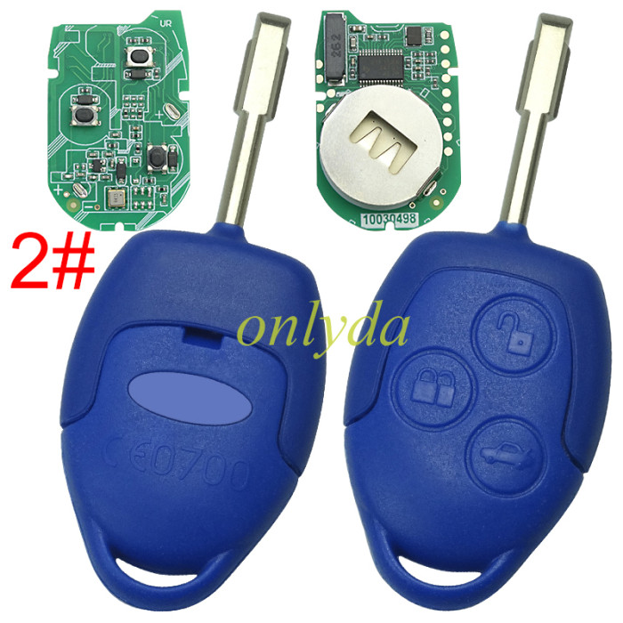 For Ford Transit blue remote key new version with 434mhz with Original electronic 4D63 chip FCCID:6CIT15K601 AG  Remote reprogrammable