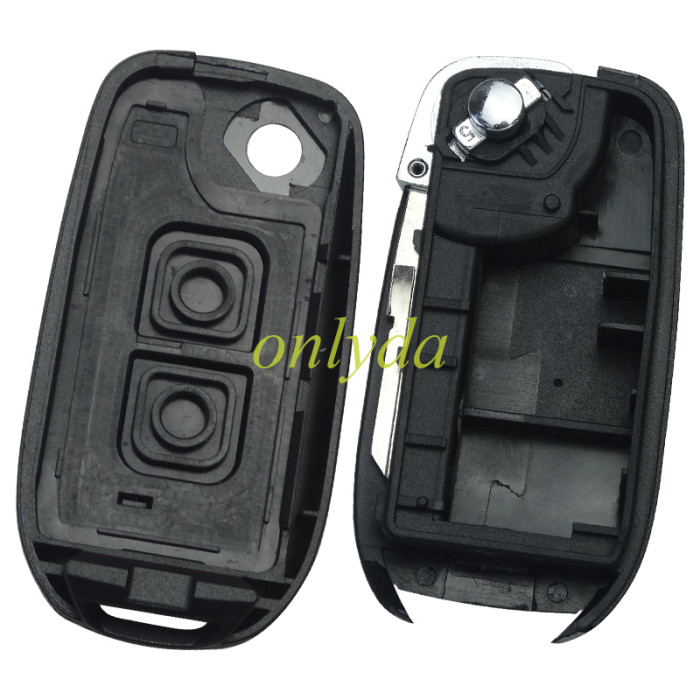 Renault 2 button flip remote key blank, without logo, pls choose blade