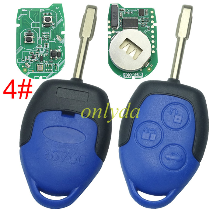 For Ford Transit blue remote key new version with 434mhz with Original electronic 4D63 chip FCCID:6CIT15K601 AG  Remote reprogrammable