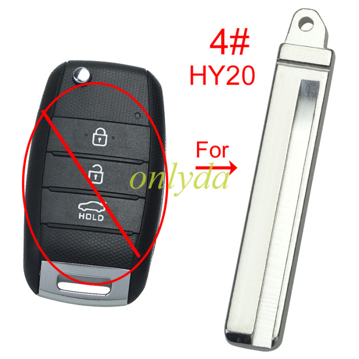for Kia flip remote key blank blade，please choose which one you need