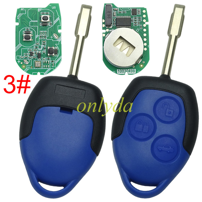 For Ford Transit blue remote key new version with 434mhz with Original electronic 4D63 chip FCCID:6CIT15K601 AG  Remote reprogrammable