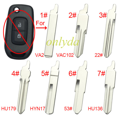 Blade for Renault-B33 remote key shell, pls choose the blade type
