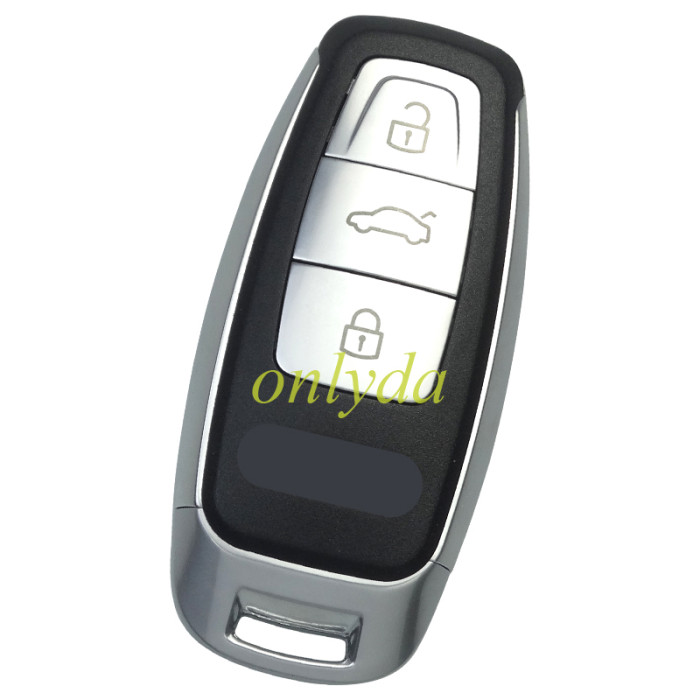 For Audi 3 button modified remote key with badge