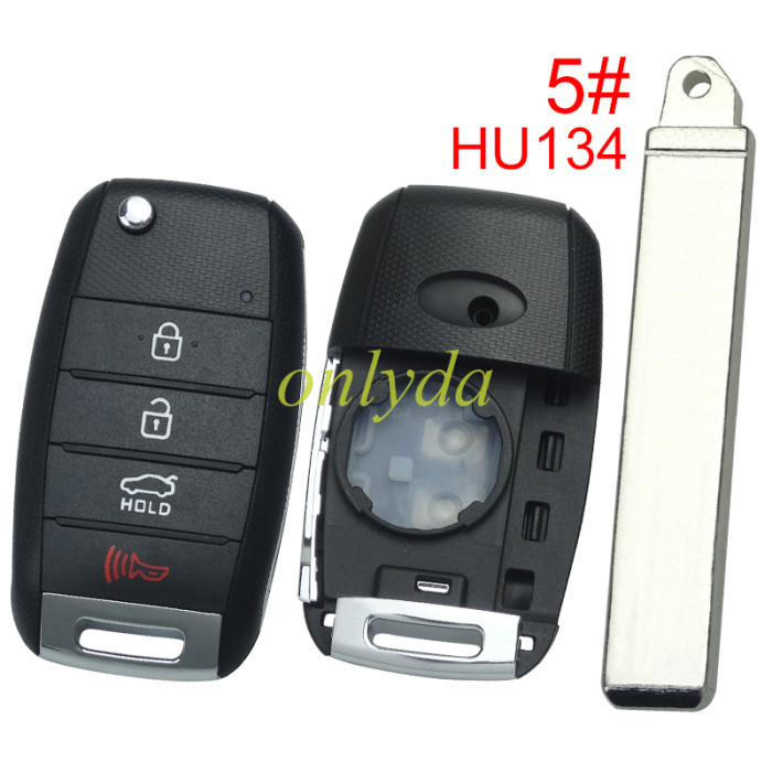 For KIA 3+1 button remote key blank please choose which key blade in your need