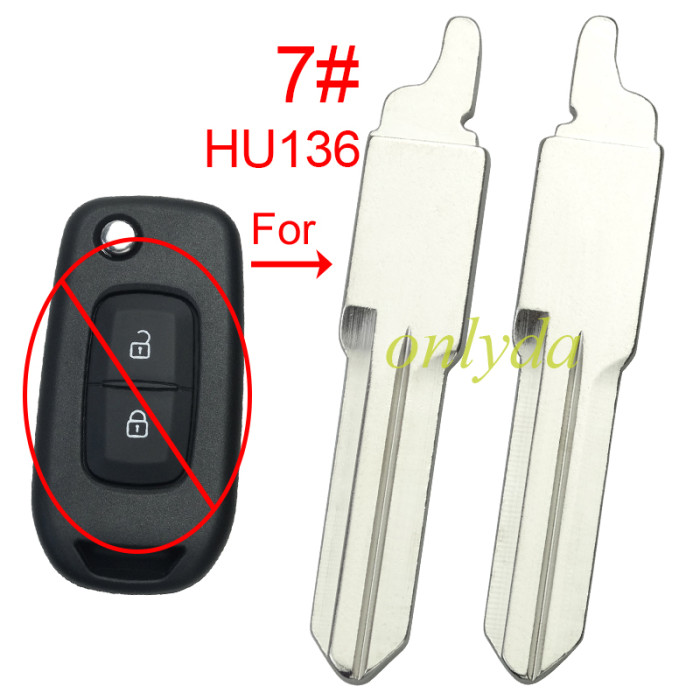Blade for Renault-B33 remote key shell, pls choose the blade type