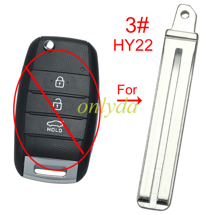 for Kia flip remote key blank blade，please choose which one you need