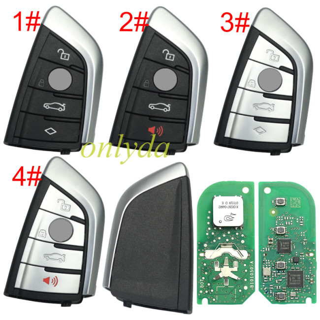 For Korean market, OEM BMW Remote BDC3 Suitable for BMW G Classis smart remote control key 433.92mhz, 4/3+1 button key FCC ID: N5F-ID21A IC 3248A-ID21A 434MHZ 49 Chip, 99% new (tiny scratches),, pls choose button