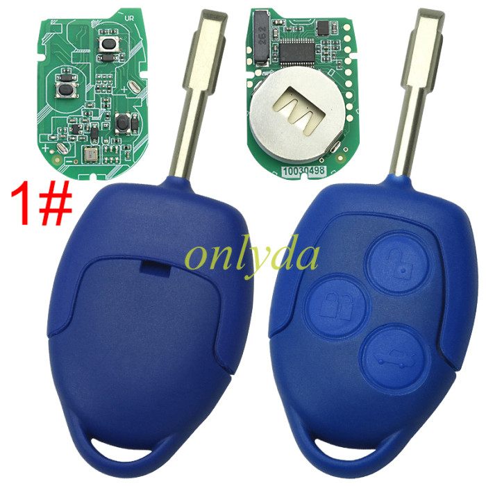 For Ford Transit blue remote key new version with 434mhz with Original electronic 4D63 chip FCCID:6CIT15K601 AG  Remote reprogrammable