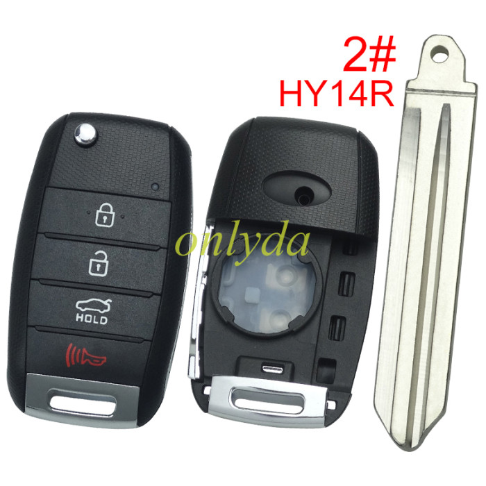 For KIA 3+1 button remote key blank please choose which key blade in your need