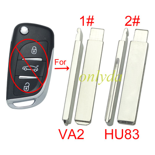 key blade for Peugeot modified key shell  HU83/VA2, pls choose type