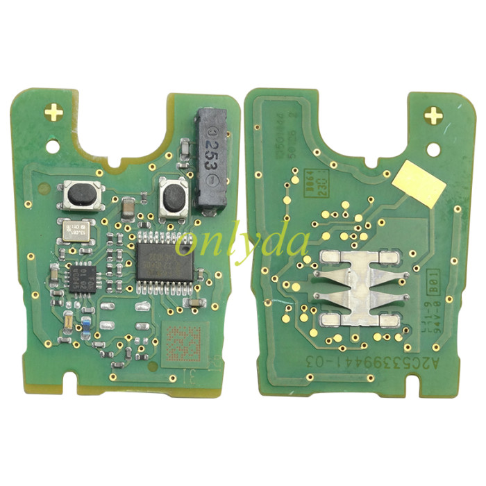 For Opel 2 button remote key with 433mhz, chip :GM(Hitag2, 5WK model, original PCB+aftermarket key shell