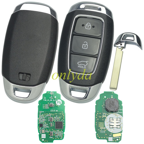 Original Hyundai 3 button smart Keyless remote key with 434mhz 8A chip Proximity Key FCCID : 95440-G3100 PN number : SYEC3F0B1608  original PCB+ Aftermarket shell