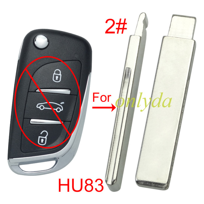 key blade for Peugeot modified key shell  HU83/VA2, pls choose type