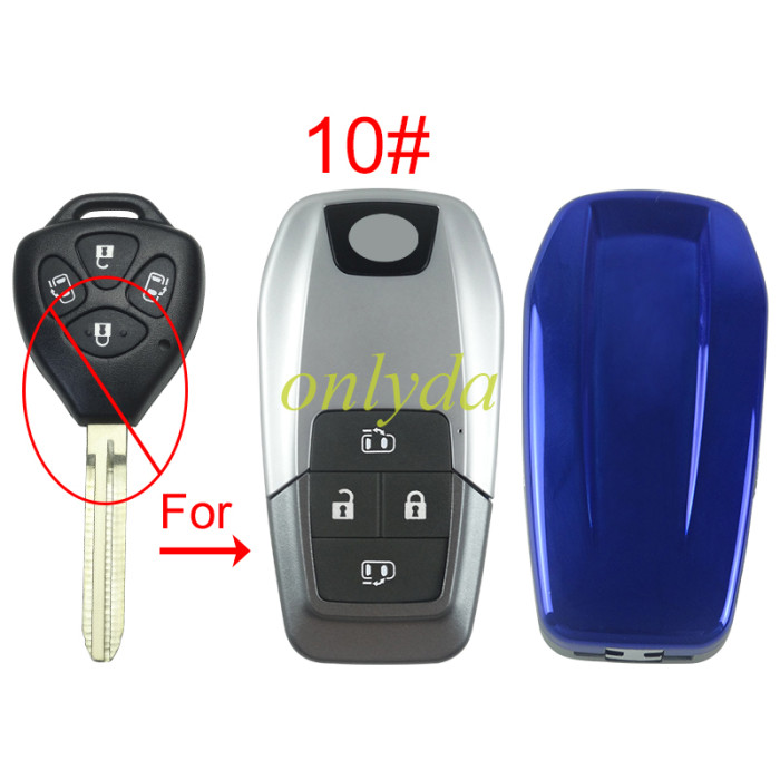 For Toyota modified remote key blank（please choose the color of back cover）