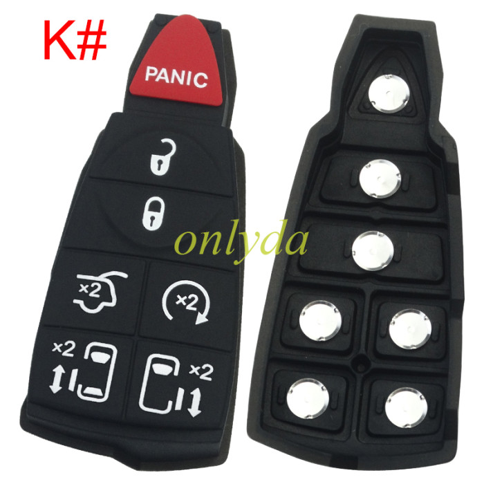 key  pad For Chrysler remote key shell , pls choose the model