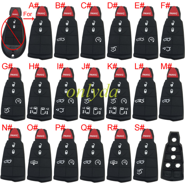key  pad For Chrysler remote key shell , pls choose the model