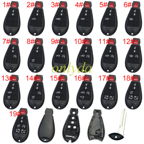 For Chrysler remote key shell with battery holder，pls choose the model