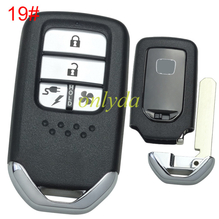 For Honda  remote key shell with blade with badge , pls choose button