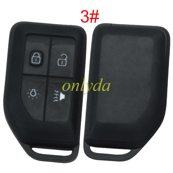 For Volvo 4 button remote key shell with key blade， 3# without Badge pls choose back cover