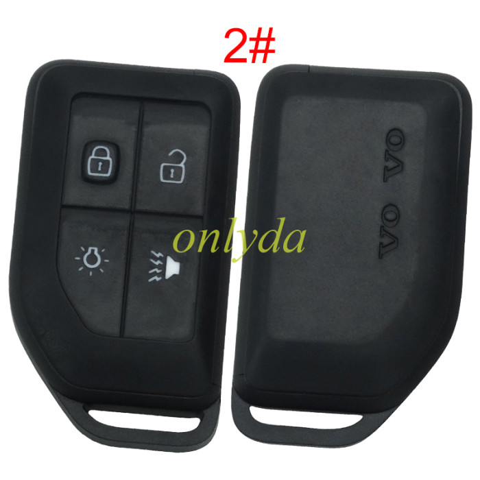 For Volvo 4 button remote key shell with key blade， 3# without Badge pls choose back cover
