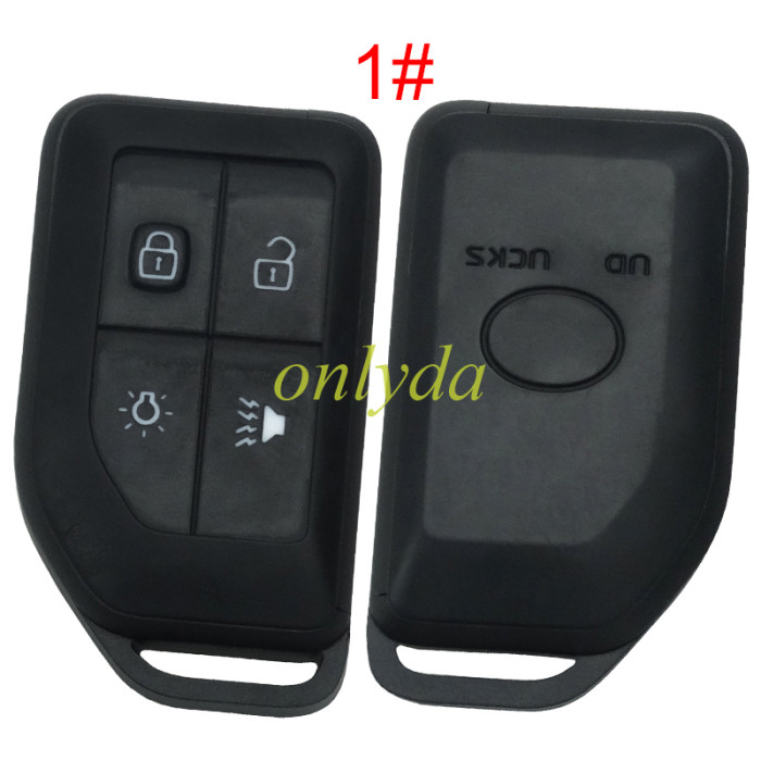 For Volvo 4 button remote key shell with key blade， 3# without Badge pls choose back cover