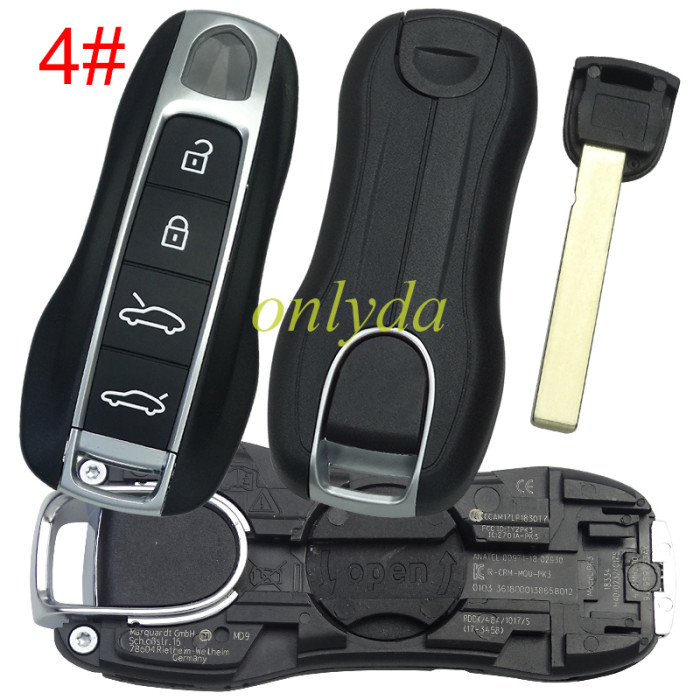 OEM PORSCHE SMART KEY FOB TRANSMITTER ALARM IYZPK3  5M chip  Keyless go  for Porsche 911 Cayenne Panamera Macan  3/4 Button 433MHZ