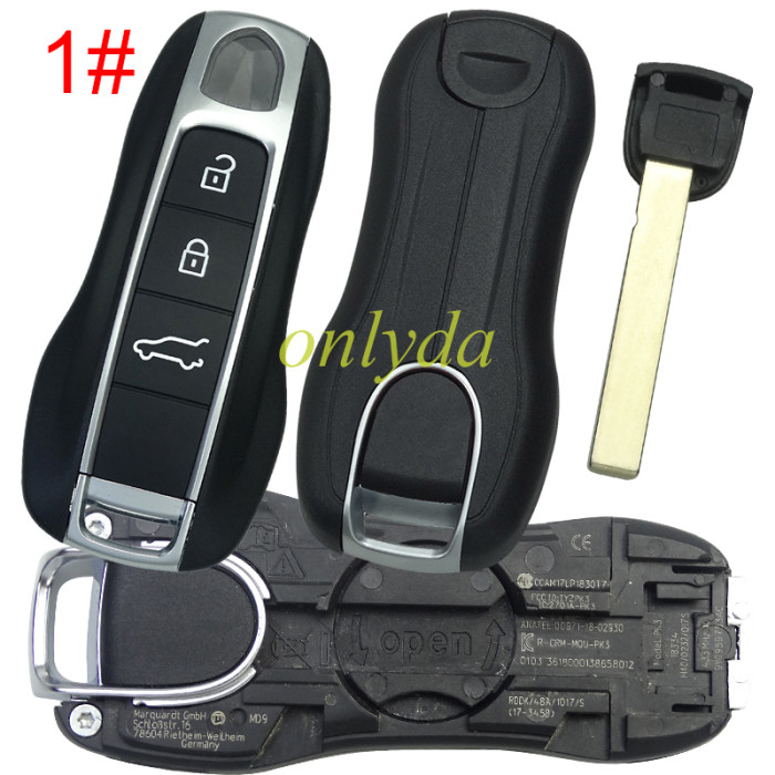 OEM PORSCHE SMART KEY FOB TRANSMITTER ALARM IYZPK3  5M chip  Keyless go  for Porsche 911 Cayenne Panamera Macan  3/4 Button 433MHZ