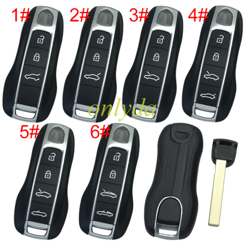 OEM PORSCHE SMART KEY FOB TRANSMITTER ALARM IYZPK3  5M chip  Keyless go  for Porsche 911 Cayenne Panamera Macan  3/4 Button 433MHZ
