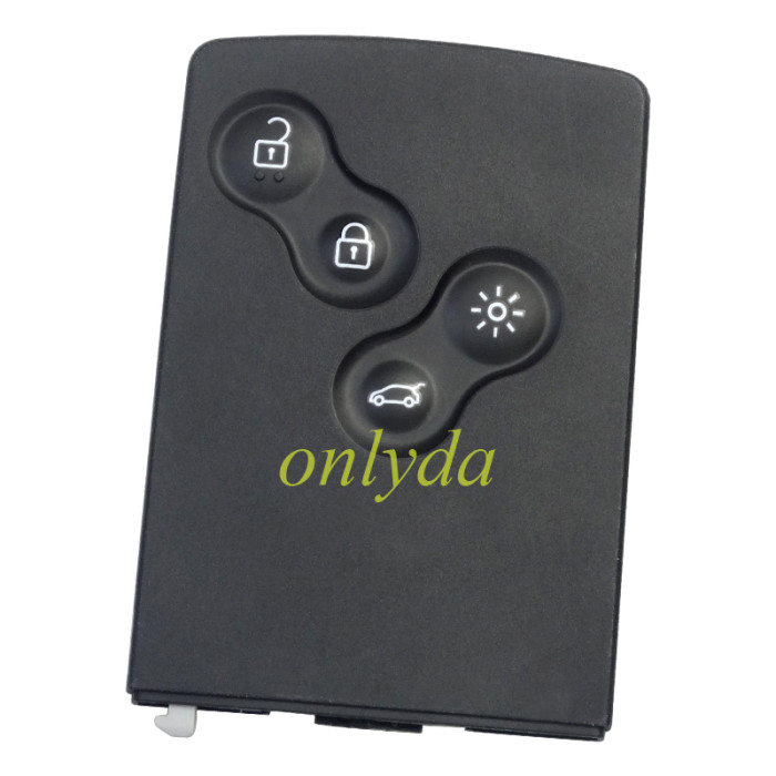Original Koleos  4 button remote key blank with Badge