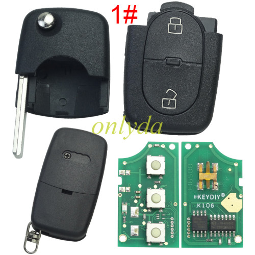 For Audi 3 button remote key for Audi A4 ,A2 filp remotekey 433.92MHZ ASK PN:8Z0837231D Compatible Audi A4/S4/RS4 2002- 2004 year Audi A2 2002-2006 year 8Z0837231D