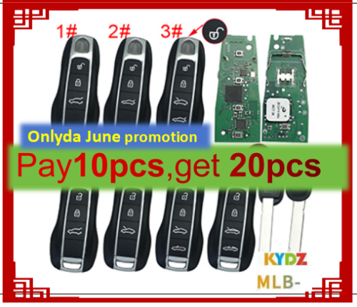 KYDZ MLB key for Porsche 911 Cayenne Panamera Macan 3 Button 433MHZ with 5M chip Keyless go