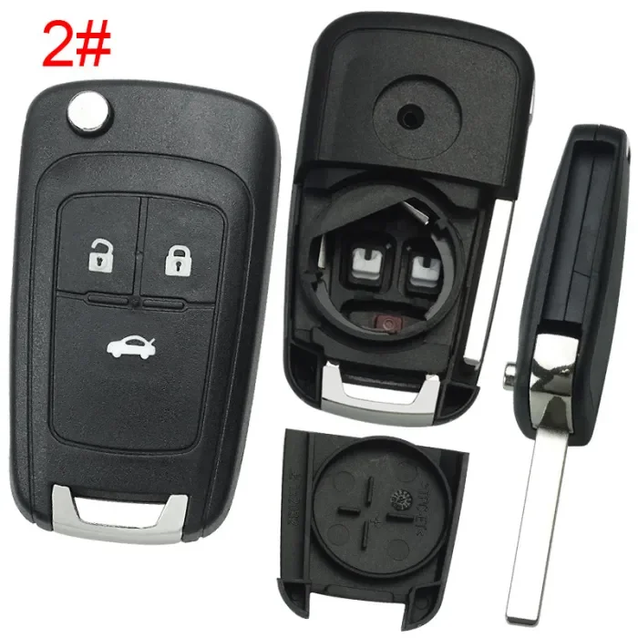 free shipping 10pcs/lot for Opel remote key shell with round badge place, blade HU100