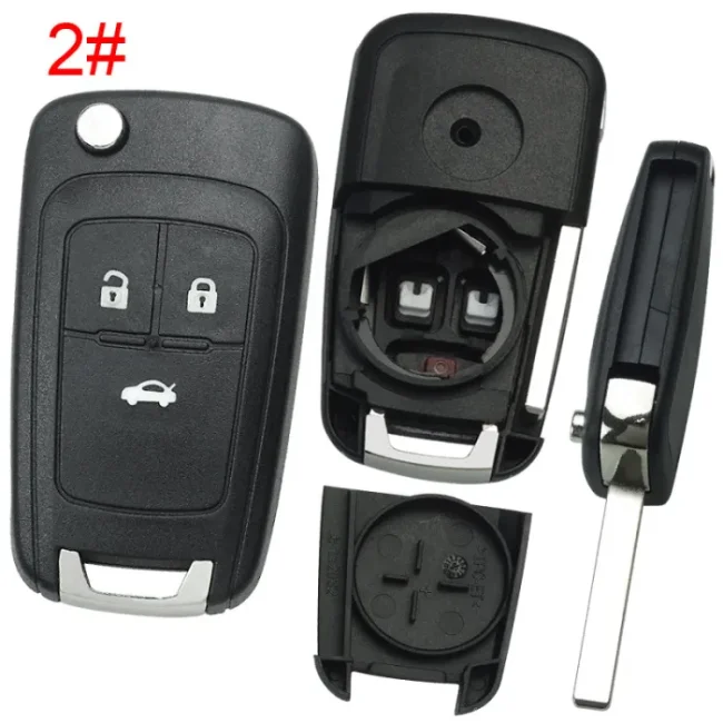 free shipping 10pcs/lot for Opel remote key shell with round badge place, blade HU100