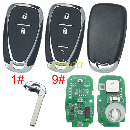 For Chevrolet  remote key with HITAG2 46 chip-434mhz  FCCID:HYQ4EA  pls choose button