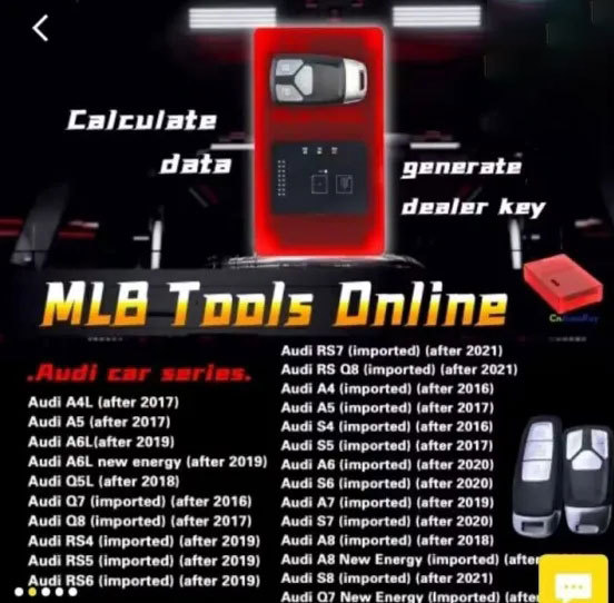 (computer version)KYDZ MLB Tool Key Programmer for Audi VW series without OBD