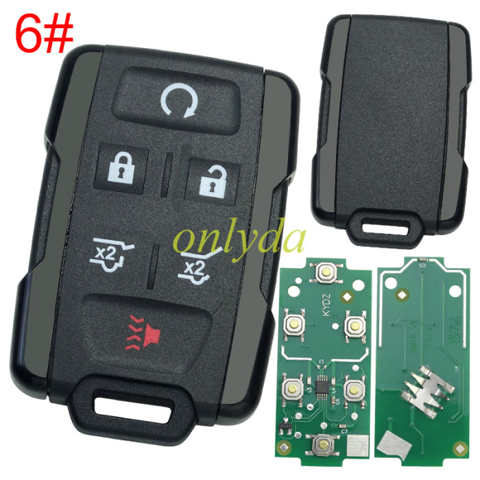 KYDZ  for Chevrolet black remote key with 434mhz， pls choose button