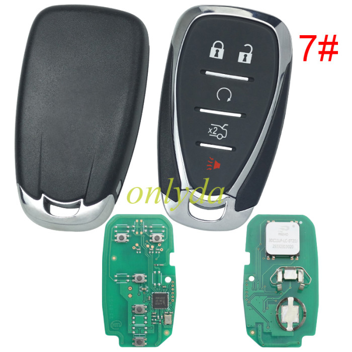 For 4+1 button remote key with HITAG2 46 chip-315mhz/434mhz  FCCID:HYQ4AA ,pls choose frequency and button