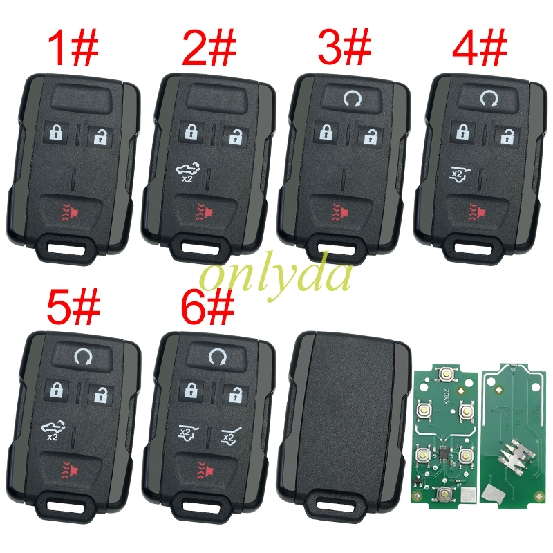 For OEM Chevrolet black 4 button remote key with 315mhz Part No
