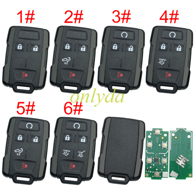 KYDZ for Chevrolet black remote key with 434mhz, pls choose button