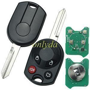 For Ford 4 button remote key with 315mhz/433MHZ  2012-2014 Ford C-Max Escape Focus Transit Compatible part number: 164-R8007 CHIP ID : 4D63 80 BIT CHIP-019D FCC ID : OUCD6000022 KYDZ MADE