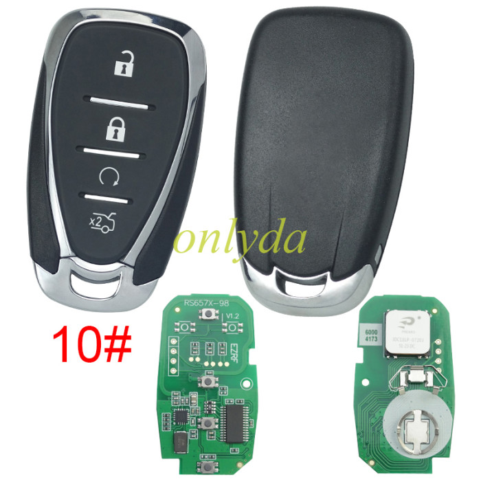 For Chevrolet  remote key with HITAG2 46 chip-434mhz  FCCID:HYQ4EA  pls choose button