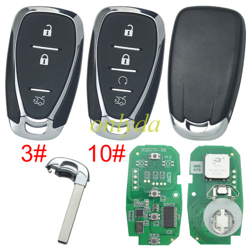 For Chevrolet  remote key with HITAG2 46 chip-434mhz  FCCID:HYQ4EA  pls choose button