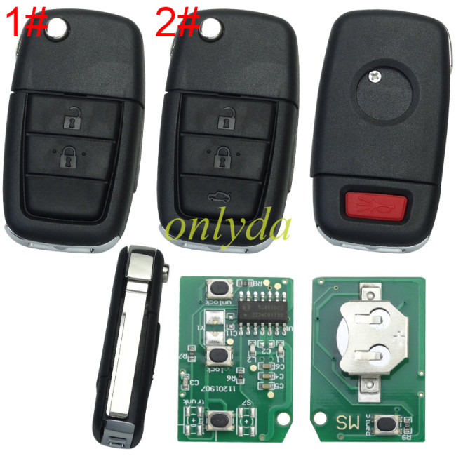 For GMC 2+1/3+1 button remote key with 434mhz,pls choose button