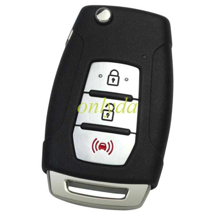 ORIGINAL Key for SsangYong 2+1 button remote key with 433MHZ  PN:87510-36500 Model:MT FLIP 04 blade cutted