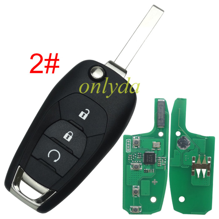 For Chevrolet remote key with 4A chip 434mhz, 2/3/4 button , pls chose the button