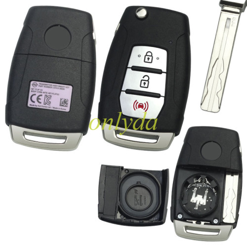 ORIGINAL Key for SsangYong 2+1 button remote key8751036000 with 433MHZ Model:MT FLIP 04 MSIP-CRM-MTE-MT-FLIP03 PN:87510-36000 blade cutted 192103E2