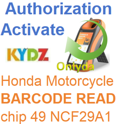 [Authorization Activate ] KYDZ Smart Key Device authority Authorization Activate Honda BARCODE READ (chip 49 NCF29A1